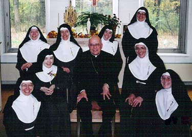 Mother Mary Teresita and the Poor Clares in Palos Park with the late Francis Cardinal George
